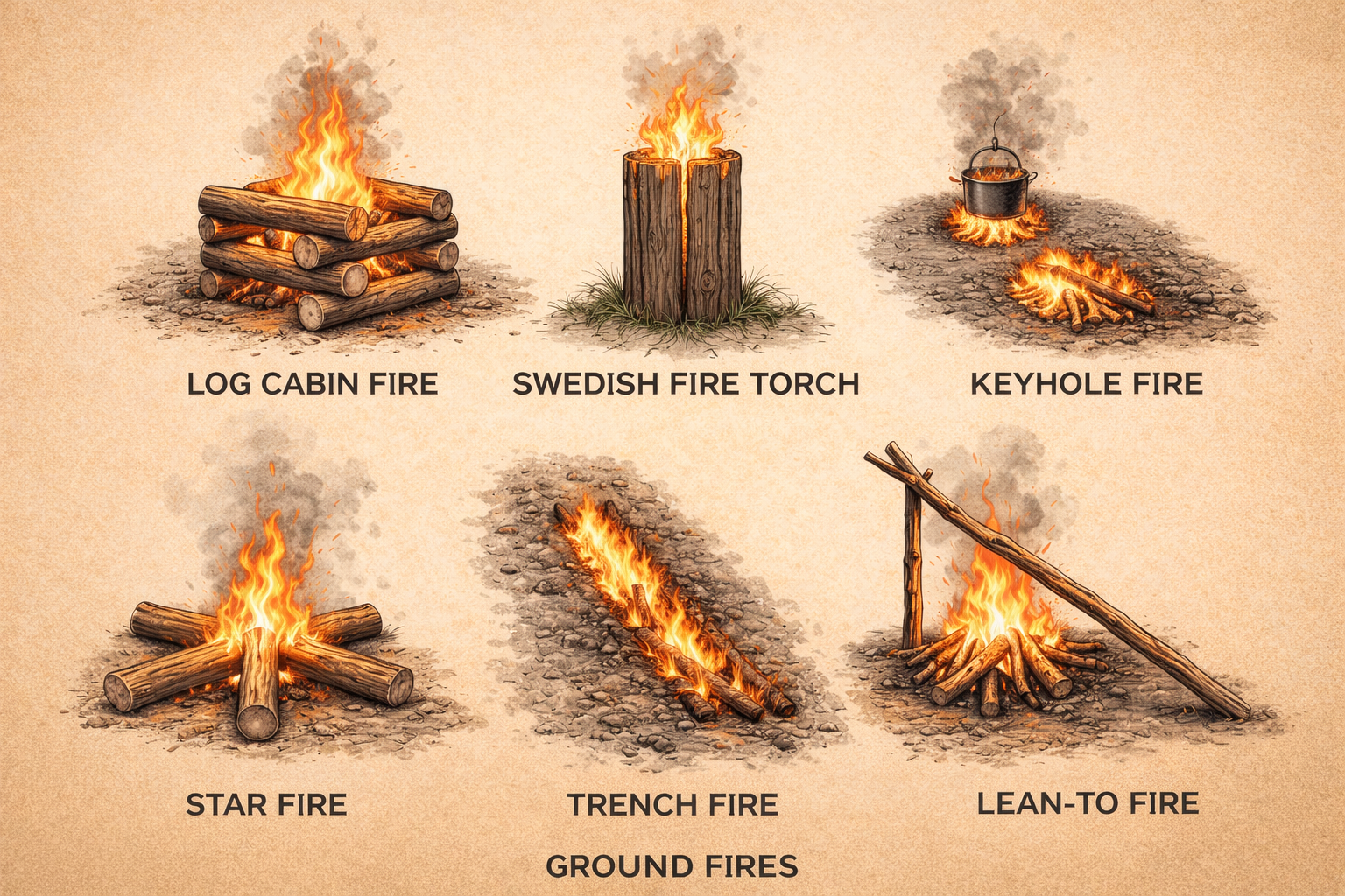 6 Types of Ground Fires Every Camper and Prepper Should Know