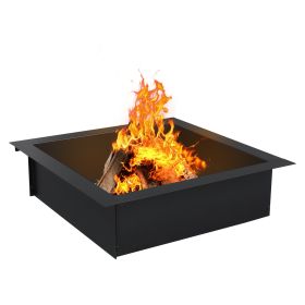 36" Square Fire Pit Ring Insert – Heavy Duty Steel