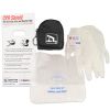CPR Black Beltloop Keychain Kit w/ Faceshield, Gloves & Wipes