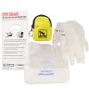 CPR Yellow Beltloop Keychain Kit w/ Faceshield, Gloves & Wipes