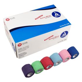 Dynarex Sensi Wrap Self Adherent - Rainbow, 6 of Each Color, 2"x 5 yards., 36/cs