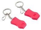 2-Piece 115dB Pealess Safety Whistle with Keychain