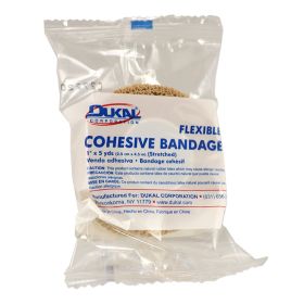DUKAL 1" x 5 yd Cohesive Elastic Bandage – Self-Adherent Wrap, 1 Per Pack