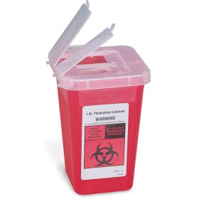 1 Quart Red Sharps Container – Safe Needle & Syringe Disposal
