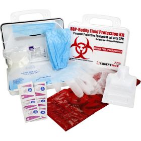 BBP / Bodily Fluid Protection Kit with Bonus 6 piece CPR kit
