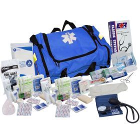 151 Piece First Responder Kit – Blue | Medical Trauma Emergency Jump Bag