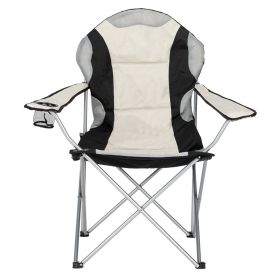Camping Chair, Grey Iron Frame, Off-white