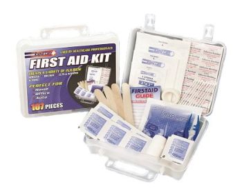 107 Piece Deluxe First Aid Kit – Complete Emergency & Home First Aid Supplies