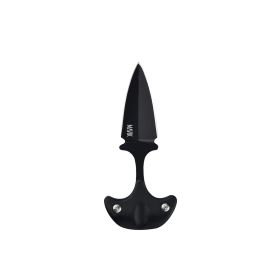 Arow Neck Knife Double-Edged Dagger Blade with Protective Sheath (Color: Black)
