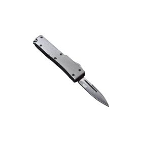Sly Mini OTF Automatic Knife – Drop Point Dual‑Action Pocket Knife (Color: Silver)