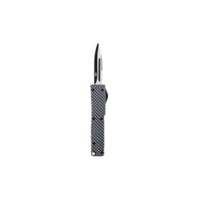 Sly Mini OTF Automatic Knife – Drop Point Dual‑Action Pocket Knife (Color: Carbon)